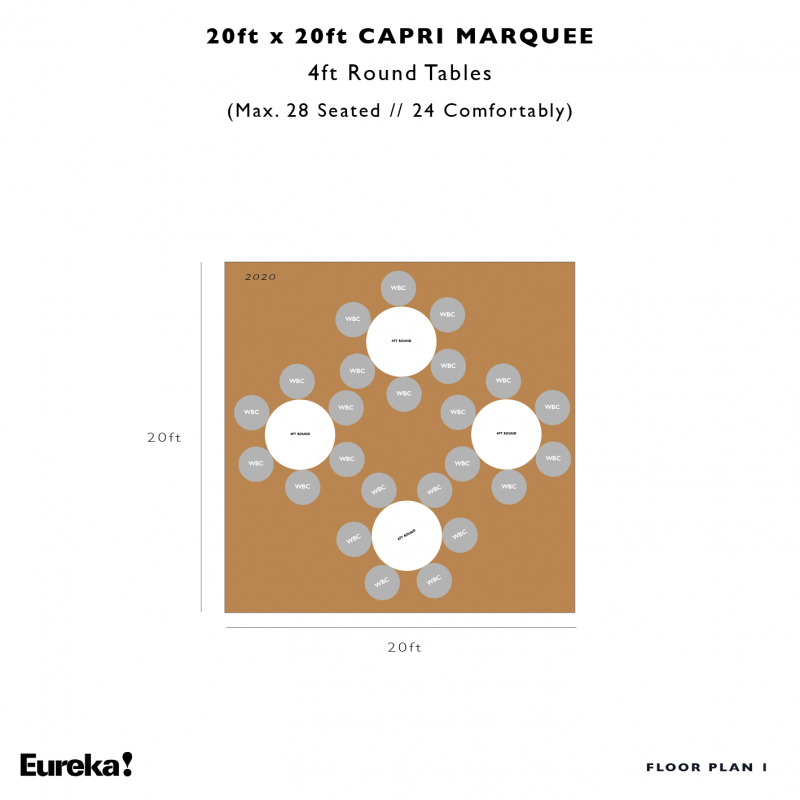 Capri Marquee Hire Floor Plan 1