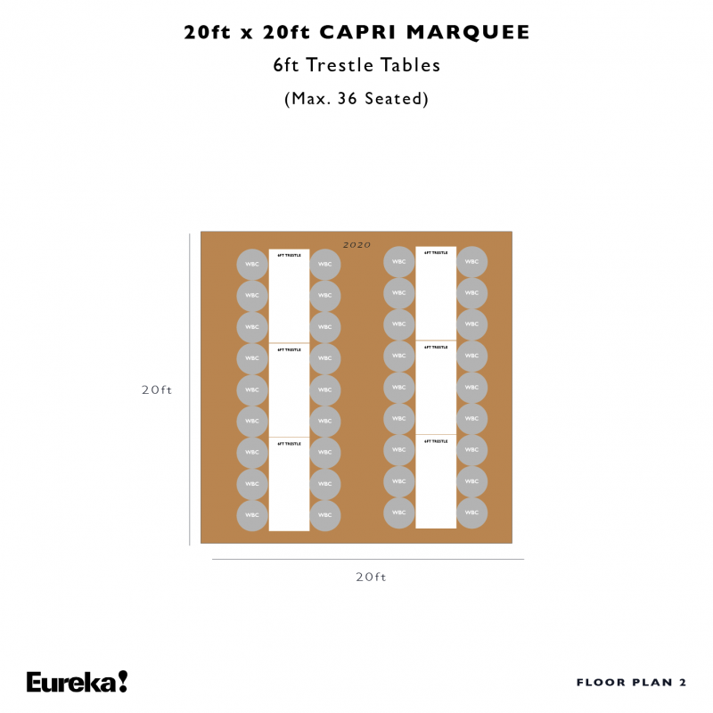 Capri Marquee Hire Floor Plan 2